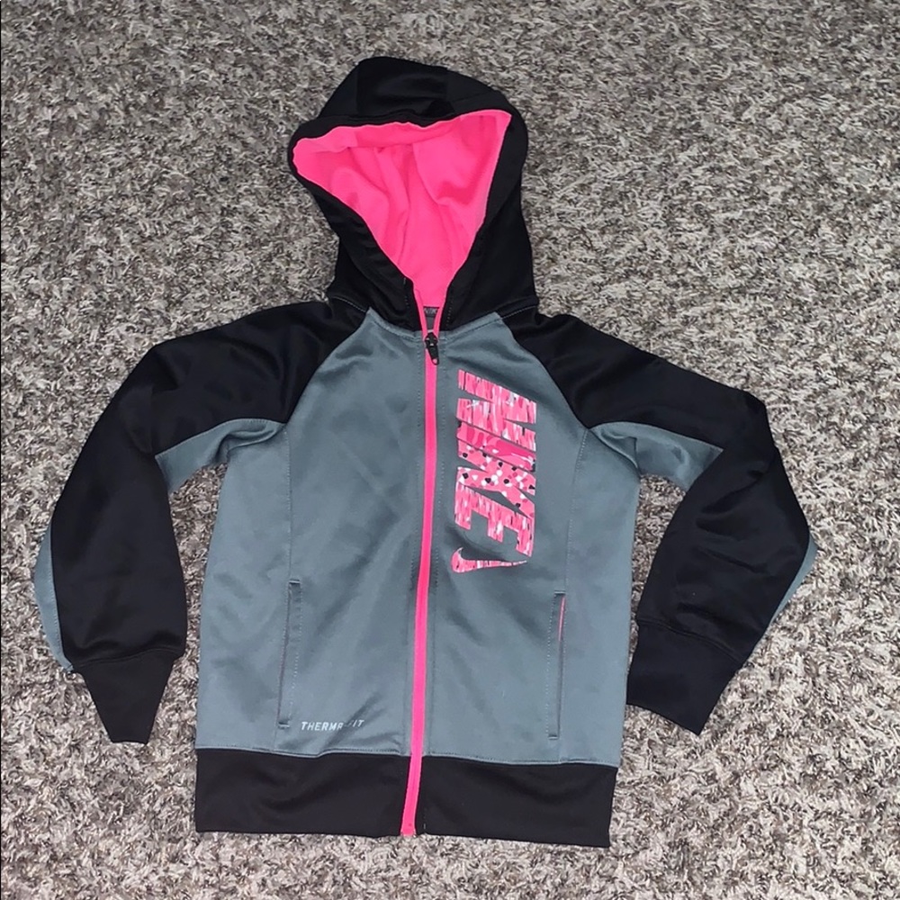 Girls zip up hooded jacket